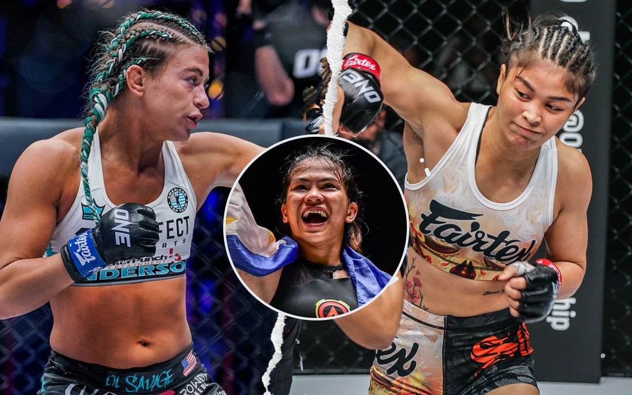 Denice Zamboanga (middle) Stamp Fairtex (right) and Alyse Anderson (left)