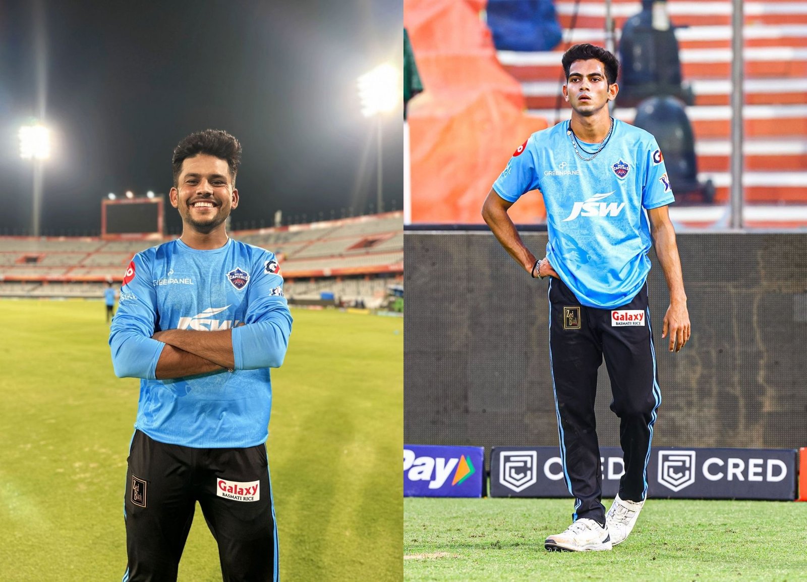 Priyam Garg (l) has replaced injured Kamlesh Nagarkoti (r) in DC squad.