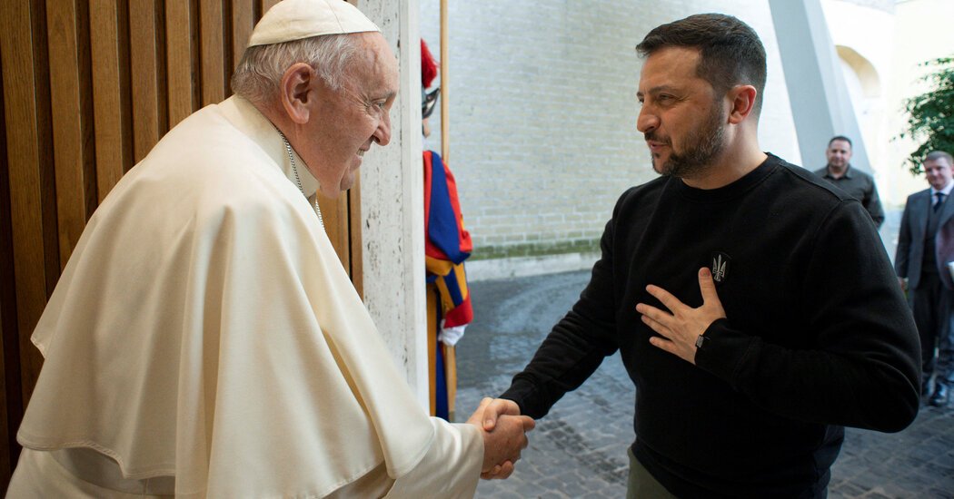 Zelensky Meets Pope and Meloni in Italy to Bolster Ukraine’s Support