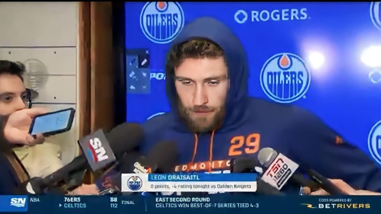 Leon Draisaitl gets emotional after Edmonton Oilers get eliminated