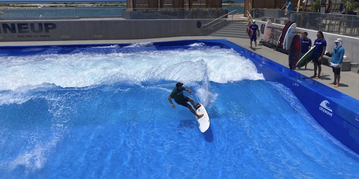 Hawaiian surfer's plan to build 7 million-gallon artificial wave pool fought by locals but pros think it 'would be sick'