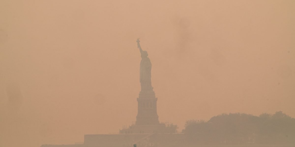 New York's smokepocalypse ruins outdoor fun as Yankees game and foodie party are canceled while residents hunker down with masks