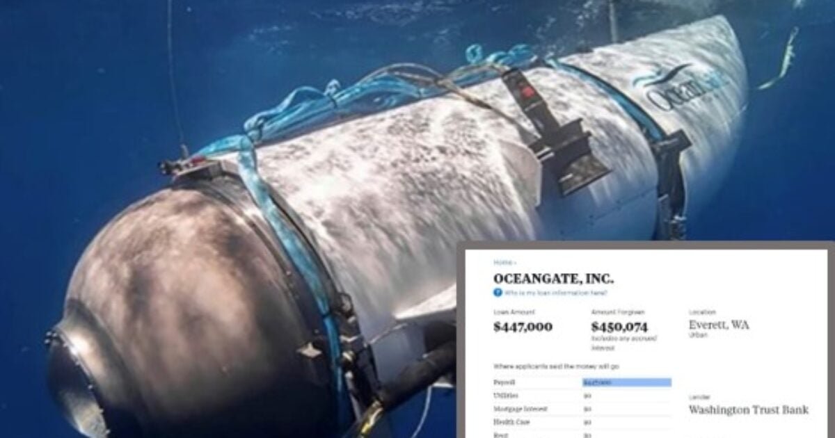 OceanGate Received $447,000 In PPP Loans During Pandemic | The Gateway Pundit | by Anthony Scott | 163